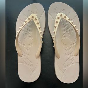 Christian Louboutin rubber flip flops size 10